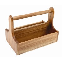 Dark Wood Table Caddy