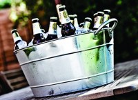 Galvanised Steel Bottle Tub 44 Litre with Ice & Bottles