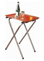 Folding Chrome Tray Stand 