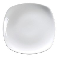 White Porcelain Rounded Square Plate