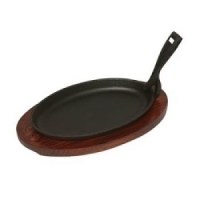 Sizzle Platter & Wooden Trivet