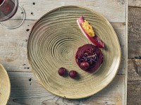 Smoke Grey Terra Porcelain Organic Plate