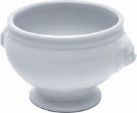 White Porcelain Lions Head Bowl
