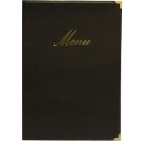 A5 Classic Black Menu Holder