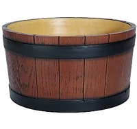 Barrel End Ice Tub - Wood Grain