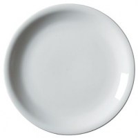 White Porcelain Narrow Rim Plate