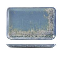 Seafoam Blue Terra Porcelain Rectangular Platter 