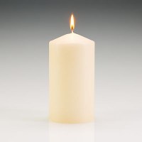 70 Hour Pillar Candle Ivory Non-Drip 15x8cm