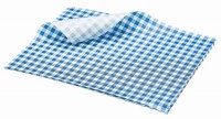 BLUE Gingham Print Greaseproof Paper