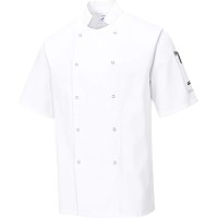 White Portwest Cumbria Chef Jacket