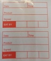 SHEPS RED FOOD LABELS