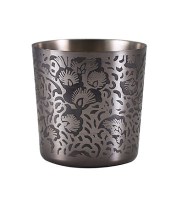 Black Floral Serving Cup