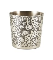 Black Floral Serving Cup