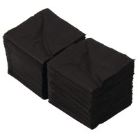 BLACK Paper Cocktail Napkins 24cm