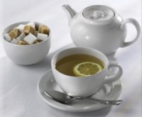 Churchill Profile Tea Cup with Lemon Tea, Teapot & Sugar Bowl