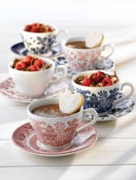 Churchill Vintage Print Georgian Tea Cups A Saucers