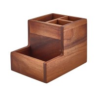 Acacia Wood 4 Compartment Table Caddy