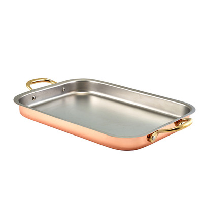 Copper Plated Deep Rectangular Tray | Steel Serving Tray | Banqueting ...